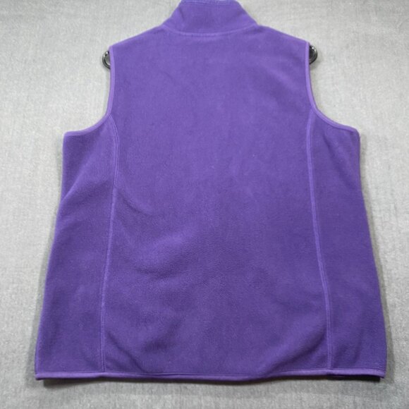 Jason Maxwell Womens Purple Fleece Vest Size Large Full Zip With Pockets - Picture 2 of 10